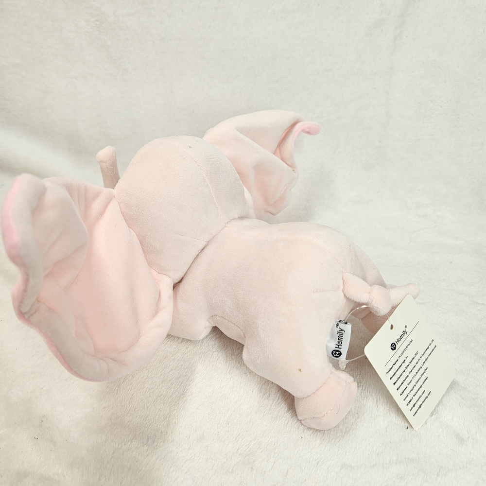 Pink Stuffed Elephant Plush Toy 9.8” Super Soft Baby Kids Gift - Picture 6 of 8